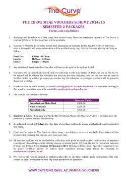 Terms and Conditions Curve Meal Promotion 2014-2015