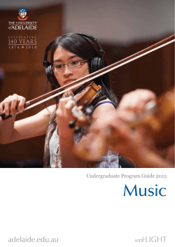 Music undergraduate program guide 2015