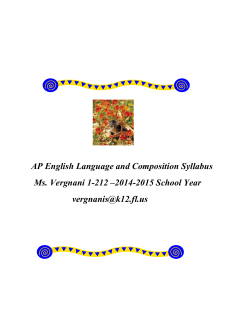 Syllabus AP Language and Composition 2014-2015