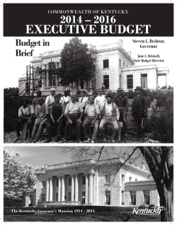 2014-2016 Executive Budget - Office of State Budget Director