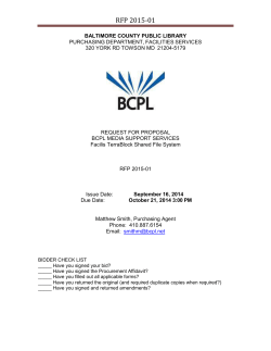 BCPL Request for Proposal 2015-01