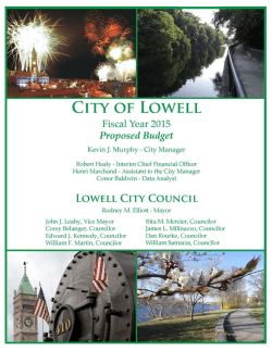 2015 Budget - City of Lowell