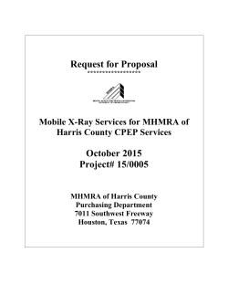 Request for Proposal October 2015 Project# 15/0005