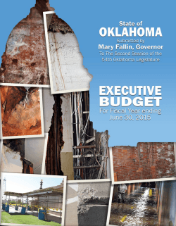FY 2015 Oklahoma Executive Budget