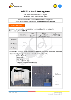Exhibition Booth Booking Form