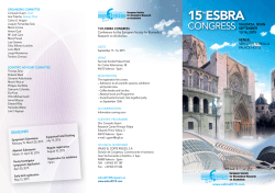 ESBRA 2015 Flyer - ESBRA – European Society for Biomedical