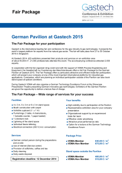 German Pavilion at Gastech 2015 Fair Package - gzf-expo
