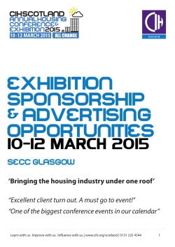 2015 Exhibition and Sponsorship Packages