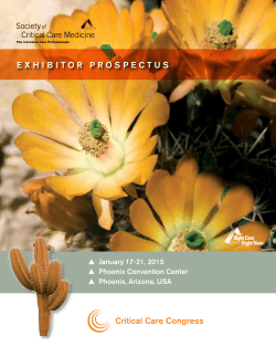 Exhibitor ProsPEctus - Society of Critical Care Medicine