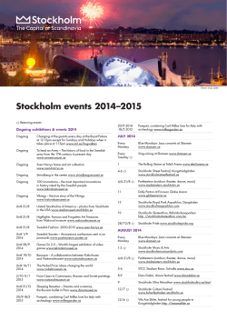 Stockholm events 2014–2015
