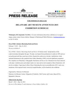 delaware art museum announces 2015 exhibition schedule