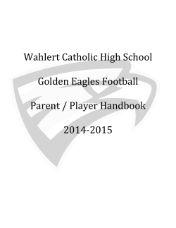 WCHS Golden Eagle Football Handbook (2014