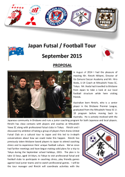 Japan Futsal / Football Tour September 2015