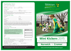 Mini Kickers 2015 - Community Sports Foundation