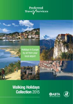 Walking Holidays Collection 2015