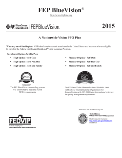 FEP BlueVision® 2015 - Office of Personnel Management