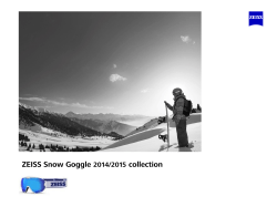 ZEISS Snow Goggle 2014/2015 collection