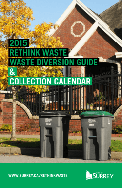 2015 Waste Collection Calendar