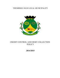 credit control and debt collection policy 2014/2015