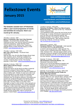 January 2015 Events - Suffolk Coastal District Council