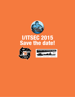 I/ITSEC 2015 Save the date!