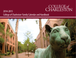 2014-2015 College of Charleston™ Family Calendar