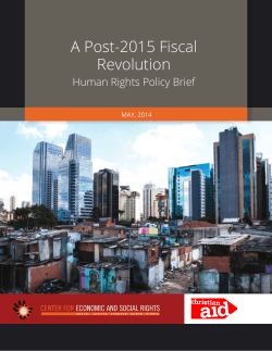 A Post-2015 Fiscal Revolution - Center for Economic and Social