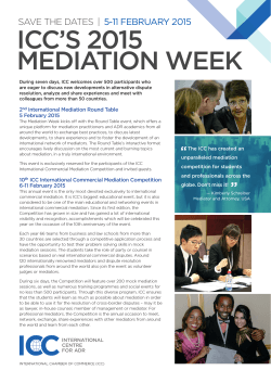 Save the Date Mediation Week 2015