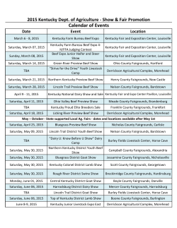 KDA Shows and Events Calendar