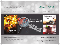 2015 Special Events Brochure