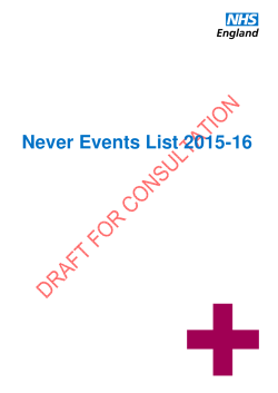 Never Events List 2015-16 - NHS England Consultation Hub