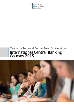 International Central Banking Courses 2015
