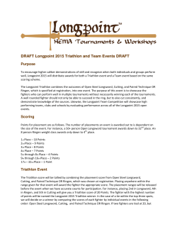 DRAFT Longpoint 2015 Triathlon and Team Events DRAFT