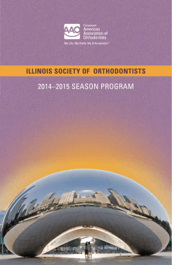 2014–2015 SEASON PROGRAM - Illinois Society of Orthodontists