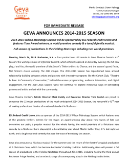 for immediate release geva announces 2014
