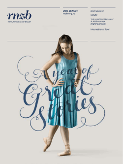 2015 season brochure - Royal New Zealand Ballet