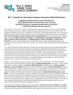 Bill T. Jones/Arnie Zane Dance Company 2014