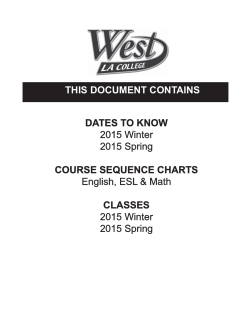 Finals Schedule - West Los Angeles College