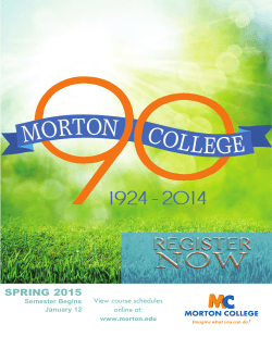SPRING 2015 - Morton College