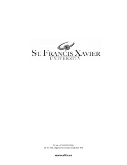 2014-2015 Academic Calendar - MyStFX | St. Francis Xavier