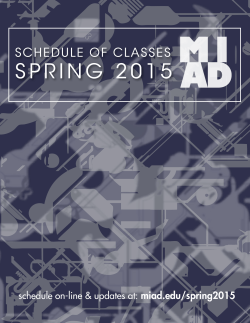 the Spring 2015 Schedule of Classes