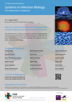 Poster 2015 - 1st CSSB International Symposium