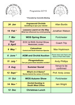 Wessex Programme 2015 Poster