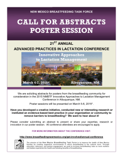 2015 Poster Abstract - New Mexico Breastfeeding Task Force