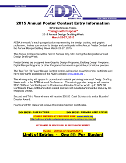 2015 Annual Poster Contest Entry Information Limit of Entries