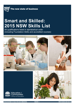 2015 NSW Skills List - State Training Services