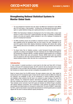 Strengthening National Statistical Systems to Monitor Global