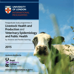 Livestock Health and Production and Veterinary Epidemiology and