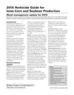 2015 Herbicide Guide for Iowa Corn and Soybean Production