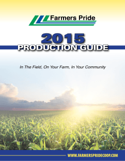 2015 Crop Production Guide - Farmers Pride Cooperative